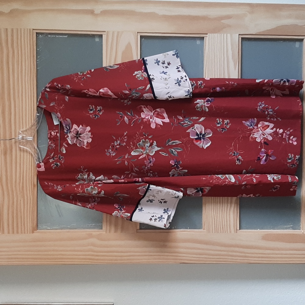 J. Jill Petite NWT floral shift dress asian inspired sz Medium